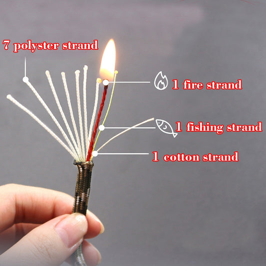 10 Strand 550 31M 100FT paracord 4mm outdoor Camping Survival tool PE fire rope fishing cotton line Parachute Hiking