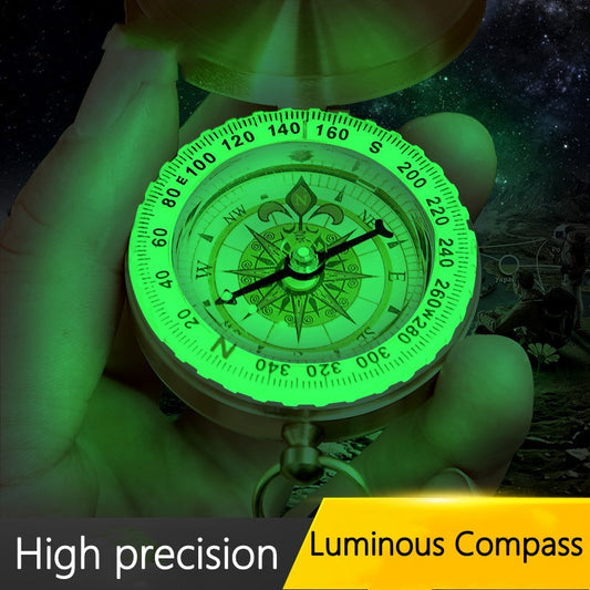 High Quality Camping Hiking Pocket Brass Golden Compass Portable Compass Navigation for Outdoor Activities for Survival Tool